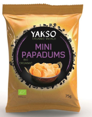 Chrupki Z Soczewicy Mini Papadums Bio 75 G - Yakso