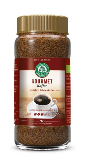 Kawa Rozpuszczalna Liofilizowana Arabica Gourmet 100 % Bio 100 G - Lebensba