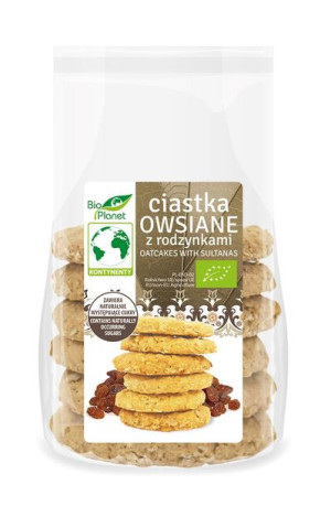 Ciastka Owsiane Z Rodzynkami Bio 170 G - Bio Planet