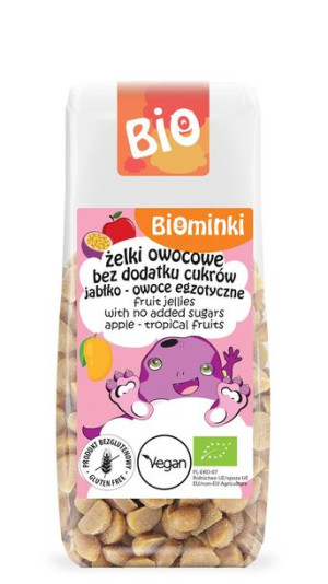 Żelki Owocowe Bez Dodatku Cukrów Jabłko - Owoce Egzotyczne Bio 75 G - Biomi