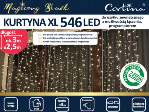 Kurtyna Świetlna 546 Led Xl Lampki 8 Funkcji Sople