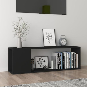 Lumarko Szafka pod TV, czarna, 100x24x32 cm, płyta wiórowa