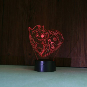 Lampka Nocna 3d Psi Patrol Chase Skye Z Pilotem Prezent