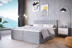 Łóżko z wezgłowiem od producenta 160x200 pikowane
