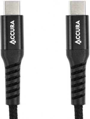 Accura kabel USB-C - USB-C czarny sprężyna