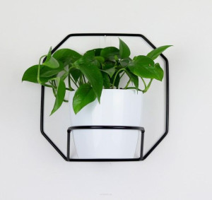 Kwietnik Metalowy Ścienny 32/32cm czarny LOFT
