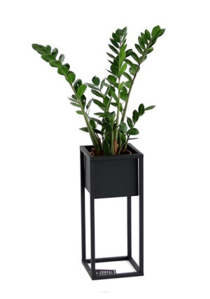 Kwietnik Metalowy Stojak 50cm czarny skrzynka LOFT
