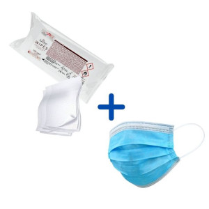 SAIKO WIPES 100 szt. + Maseczki 50 szt.