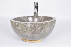 MR-P GREY W7 40 cm kamienna umywalka nablatowa INDUSTONE