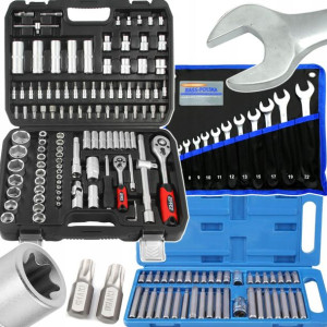 Zestaw Kluczy 160el Klucze Nasadowe + Płaskie Torx