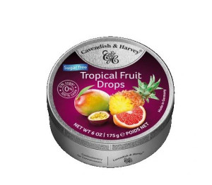 Landrynki Cavendish Tropical Fruit 175g bez cukru