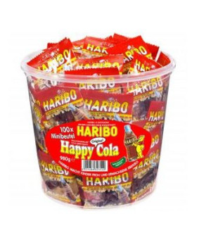 Haribo Happy Cola Mini Buteleczki 100szt X 10g
