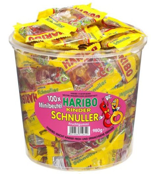 Haribo Schnuller Żelki 980g Smoczki 100szt