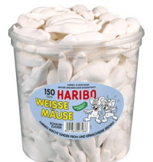 Haribo żelki Myszki Białe 150szt