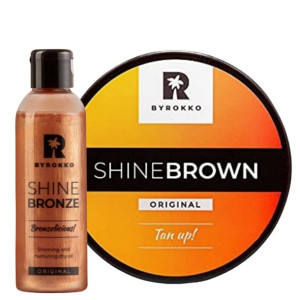 Byrokko Shine Brown + Suchy Olejek Brązujący