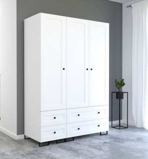 Szafa Modułowa W Stylu Loft Mia 150x216x63 Biała
