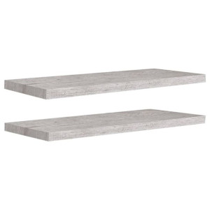 Półki ścienne, 2 szt., szarość betonu, 80 x 23,5 x 3,8 cm, MDF