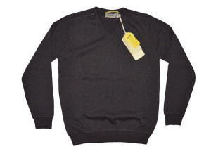 CAMEL ACTIVE V-NECK sweter bawełna cienki S