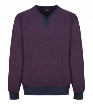 STATE OF ART sweter v-neck duży serek  bawełna