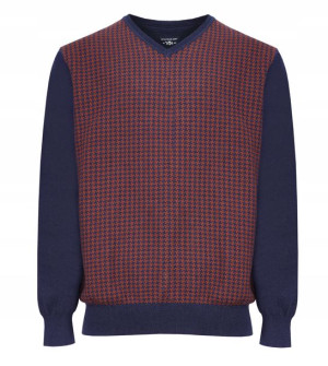 STATE OF ART Sweter v-neck BAWEŁNA duży