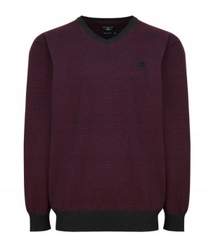 STATE OF ART sweter v-neck duży bawełna