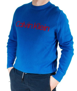 Calvin Klein Jeans C-NECK sweter bawełna logo