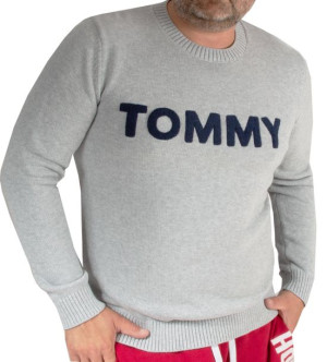 Tommy Hilfiger JEANS sweter męski logo C-neck