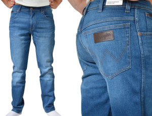 WRANGLER Spodnie Texas SLIM jeans zwężane
