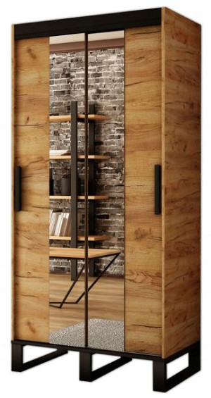 Szafa LOFT T1 + lustro 150 cm garderoba RIBES