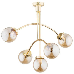 Lusco lampa wisząca 5-punktowa złota 27135 Alfa