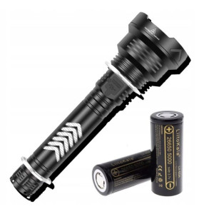 Latarka Xlight XHP90 USB + ogniwa LiitoKala 2x 26650 5000mAh