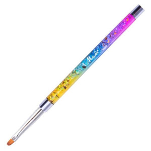 Pędzelek do żelu owalny MollyLac Pro Gel Rainbow 7mm rozmiar 2 Nr 1