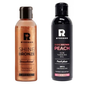 Byrokko Shine Brown SPF6 + Suchy Olejek Brązujący