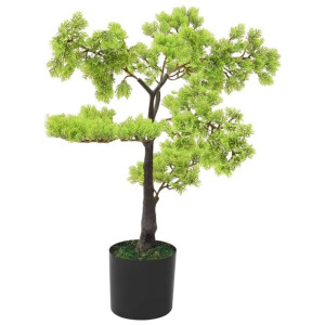 Sztuczne bonsai z cyprysu, z doniczką, 60 cm, zielone