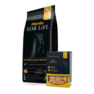 FITMIN For Life Junior Large Breeds 15kg + FFL Biscuit 180g GRATIS!