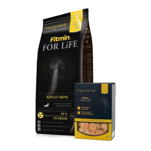 FITMIN For Life Mini Adult 15kg + FFL Biscuit 180g GRATIS!