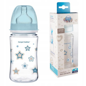 BUTELKA Antykolkowa Canpol NEWBORN 240 ml Smoczek