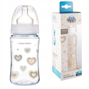 BUTELKA Antykolkowa Canpol NEWBORN 240 ml Smoczek