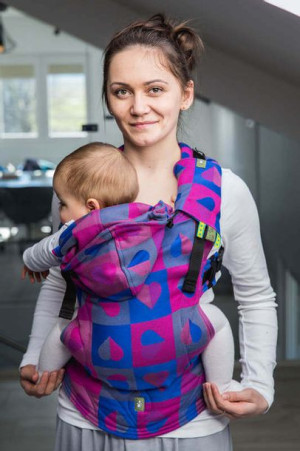Nosidło ergonomiczne BICIE SERCA/CHLOE żakard baby size LennyLamb