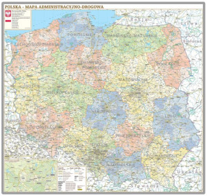 Polska Mapa Ścienna Drogowa Do Wpinania Compass