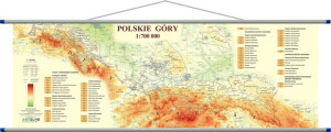 Polskie Góry Mapa Ścienna 1:700 000 Artglob