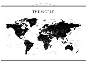 The World Mapa Ścienna Polityczna-konturowa 100x70