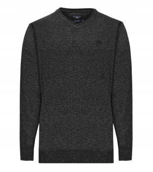STATE OF ART Sweter v-neck WEŁNA serek duży