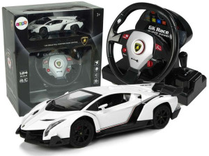 Auto Zdalnie Sterowane Lamborghini Veneno Biały 2,4 G Pilot Kierownica Dźwi