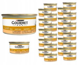 KARMA DLA KOTA mokra Gourmet indyk PAKIET mus
