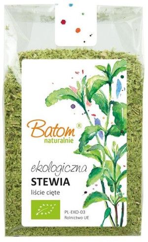 Stewia Liście Cięte Suszone Bio 80 G - Batom