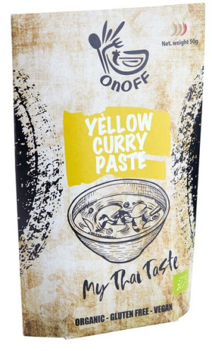 Pasta Żółte Curry Bezglutenowa Bio 50 G (saszetka) - Onoff Spices
