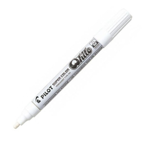 Marker Olejowy Pilot Okrągły Biały