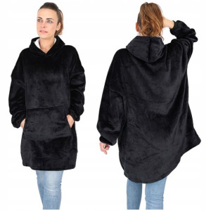 Ciepła Bluza Oversize Xxl Włochacz Futrzak Koc 2w1