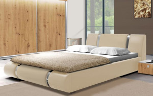 Łóżko Tapicerowane Luxury Kremowe 120x200